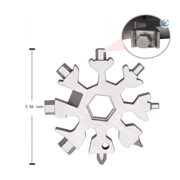 18-in-1 Stainless Steel Snowflake Multi-Tool Screwdriver Tool Set of 2 - Picture 2 of 5